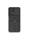 BFS  Xiaomi Redmi Note 12 4G Kılıf Pars Lens Yüzüklü Silikon - Siyah
