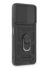 BFS  Xiaomi Redmi Note 12 5G Kılıf Pars Lens Yüzüklü Silikon - Siyah
