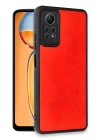 BFS  Xiaomi Redmi Note 12 Pro 4G Kılıf Aras Deri Kapak - Kırmızı