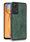 BFS  Xiaomi Redmi Note 12 Pro 4G Kılıf Aras Deri Kapak - Koyu Yeşil