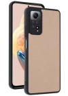 BFS  Xiaomi Redmi Note 12 Pro 4G Kılıf Aras Deri Kapak - Pudra