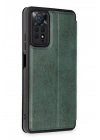 BFS  Xiaomi Redmi Note 12 Pro 4G Kılıf Flip Cover - Koyu Yeşil