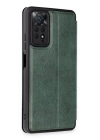 BFS  Xiaomi Redmi Note 12 Pro 4G Kılıf Flip Cover - Koyu Yeşil