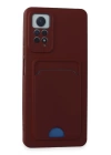 BFS Xiaomi Redmi Note 12 Pro 4G Kılıf Kelvin Kartvizitli Silikon - Bordo