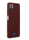 BFS Xiaomi Redmi Note 12 Pro 4G Kılıf Kelvin Kartvizitli Silikon - Bordo