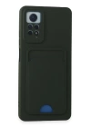 BFS Xiaomi Redmi Note 12 Pro 4G Kılıf Kelvin Kartvizitli Silikon - Koyu Yeşil