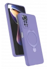 BFS  Xiaomi Redmi Note 12 Pro 4G Regal Magsafe Standlı Kapak - Lila