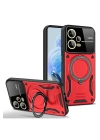 BFS  Xiaomi Redmi Note 12 Pro 5G Kılıf Joy Lens Standlı Kapak - Kırmızı