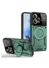 BFS  Xiaomi Redmi Note 12 Pro 5G Kılıf Joy Lens Standlı Kapak - Koyu Yeşil