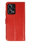 BFS  Xiaomi Redmi Note 12 Pro 5G Kılıf Trend S Plus Kapaklı Kılıf - Kırmızı