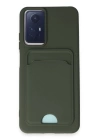 BFS Xiaomi Redmi Note 12S Kılıf Kelvin Kartvizitli Silikon - Koyu Yeşil
