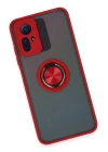 BFS  Xiaomi Redmi Note 12S Kılıf Montreal Yüzüklü Silikon Kapak - Kırmızı