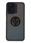 BFS  Xiaomi Redmi Note 12S Kılıf Montreal Yüzüklü Silikon Kapak - Siyah