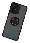 BFS  Xiaomi Redmi Note 12S Kılıf Montreal Yüzüklü Silikon Kapak - Siyah