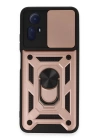 BFS  Xiaomi Redmi Note 12S Kılıf Pars Lens Yüzüklü Silikon - Rose Gold