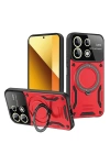 BFS  Xiaomi Redmi Note 13 4G Kılıf Joy Lens Standlı Kapak - Kırmızı