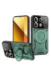 BFS  Xiaomi Redmi Note 13 4G Kılıf Joy Lens Standlı Kapak - Koyu Yeşil