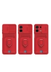 BFS  Xiaomi Redmi Note 13 4G Kılıf Zuma Kartvizitli Yüzüklü Silikon - Lila