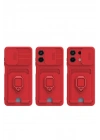 BFS Xiaomi Redmi Note 13 4G Kılıf Zuma Kartvizitli Yüzüklü Silikon - Siyah