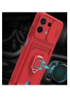 BFS  Xiaomi Redmi Note 13 4G Kılıf Zuma Kartvizitli Yüzüklü Silikon - Siyah