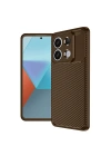BFS  Xiaomi Redmi Note 13 Pro 4G Kılıf Auto Focus Karbon Kapak - Kahverengi