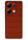 BFS  Xiaomi Redmi Note 13 Pro 4G Kılıf Bibercas Silikon Kapak - Kırmızı