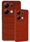 BFS  Xiaomi Redmi Note 13 Pro 4G Kılıf Bibercas Silikon Kapak - Kırmızı