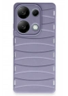 BFS  Xiaomi Redmi Note 13 Pro 4G Kılıf Bibercas Silikon Kapak - Lila