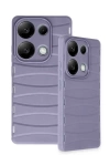 BFS  Xiaomi Redmi Note 13 Pro 4G Kılıf Bibercas Silikon Kapak - Lila