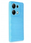 BFS  Xiaomi Redmi Note 13 Pro 4G Kılıf Bibercas Silikon Kapak - Mavi