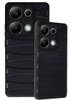 BFS  Xiaomi Redmi Note 13 Pro 4G Kılıf Bibercas Silikon Kapak - Siyah