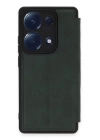 BFS  Xiaomi Redmi Note 13 Pro 4G Kılıf Flip Cover - Koyu Yeşil