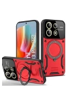 BFS  Xiaomi Redmi Note 13 Pro 4G Kılıf Joy Lens Standlı Kapak - Kırmızı