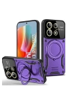 BFS  Xiaomi Redmi Note 13 Pro 4G Kılıf Joy Lens Standlı Kapak - Mor