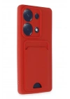 BFS  Xiaomi Redmi Note 13 Pro 4G Kılıf Kelvin Kartvizitli Silikon - Kırmızı