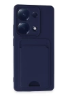 BFS  Xiaomi Redmi Note 13 Pro 4G Kılıf Kelvin Kartvizitli Silikon - Lacivert