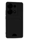 BFS  Xiaomi Redmi Note 13 Pro 4G Kılıf Kelvin Kartvizitli Silikon - Siyah