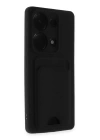 BFS  Xiaomi Redmi Note 13 Pro 4G Kılıf Kelvin Kartvizitli Silikon - Siyah