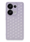 BFS  Xiaomi Redmi Note 13 Pro 4G Kılıf Petek Silikon Kapak - Lila