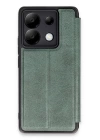 BFS  Xiaomi Redmi Note 13 Pro 5G Kılıf Flip Cover - Koyu Yeşil