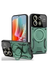 BFS  Xiaomi Redmi Note 13 Pro 5G Kılıf Joy Lens Standlı Kapak - Koyu Yeşil