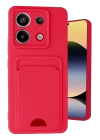 BFS  Xiaomi Redmi Note 13 Pro 5G Kılıf Kelvin Kartvizitli Silikon - Kırmızı