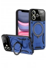 BFS Xiaomi Redmi Note 13 Pro Plus Joy Lens Standlı Kapak - Lacivert