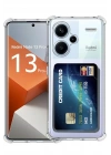 BFS  Xiaomi Redmi Note 13 Pro Plus Kılıf Kart Şeffaf Silikon - Şeffaf