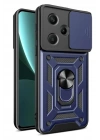 BFS  Xiaomi Redmi Note 13 Pro Plus Kılıf Pars Lens Yüzüklü Silikon - Lacivert