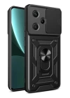 BFS  Xiaomi Redmi Note 13 Pro Plus Kılıf Pars Lens Yüzüklü Silikon - Siyah