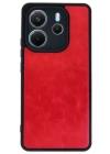 BFS  Xiaomi Redmi Note 14 4G Kılıf Aras Deri Kapak - Kırmızı