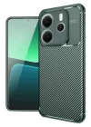 BFS  Xiaomi Redmi Note 14 4G Kılıf Auto Focus Karbon Kapak - Koyu Yeşil