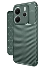 BFS  Xiaomi Redmi Note 14 4G Kılıf Auto Focus Karbon Kapak - Koyu Yeşil