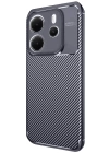 BFS  Xiaomi Redmi Note 14 4G Kılıf Auto Focus Karbon Kapak - Lacivert